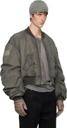 Rick Owens Gray Tower Secchia Flight Jacket
