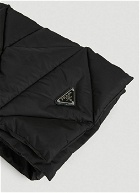 Re-Nylon Quilted Hooded Scarf in Black