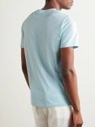 Ralph Lauren Purple label - Logo-Embroidered Cotton-Lisle T-Shirt - Blue