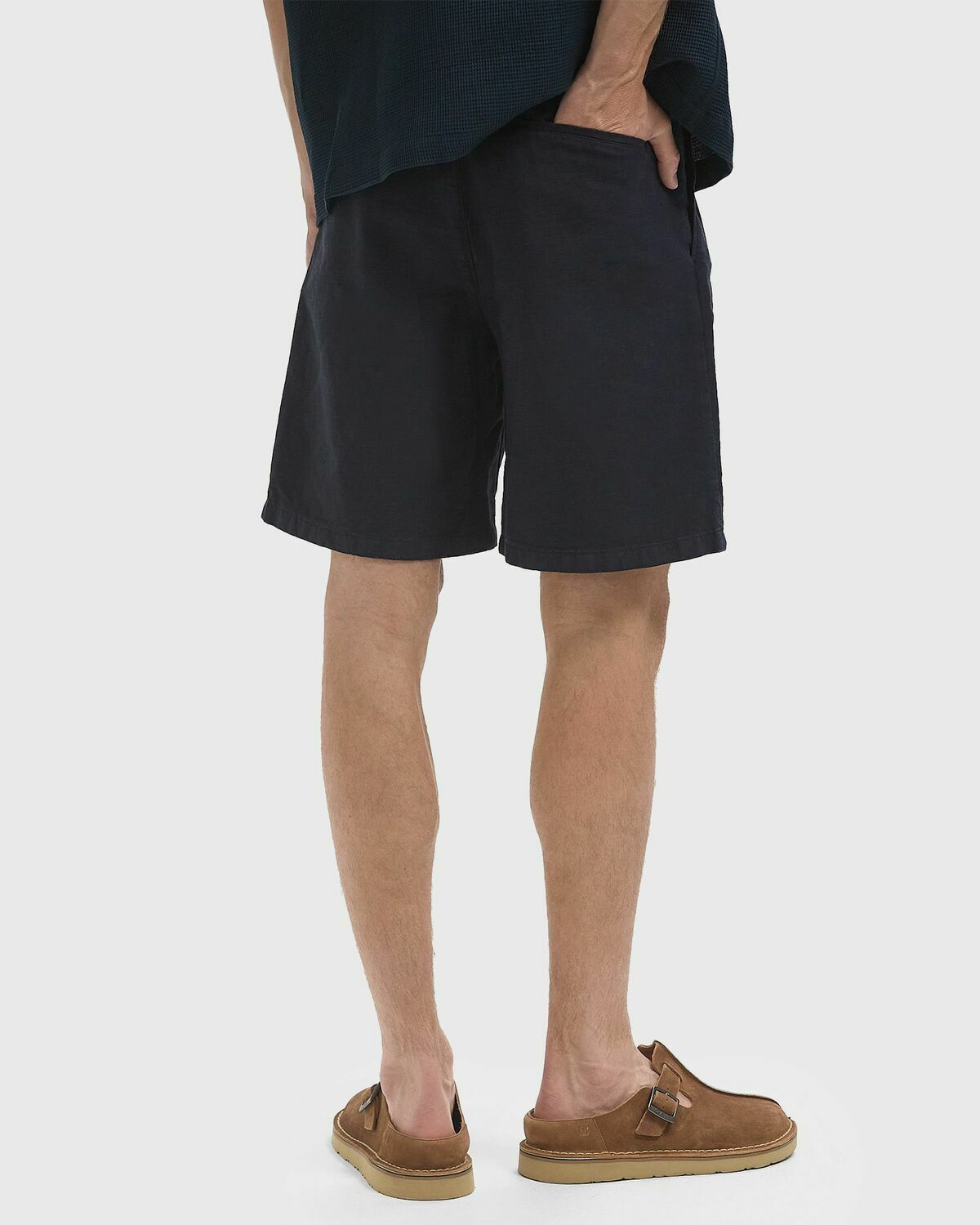 Norse Projects Benn Cotton Linen Shorts Blue Mens Cargo Short