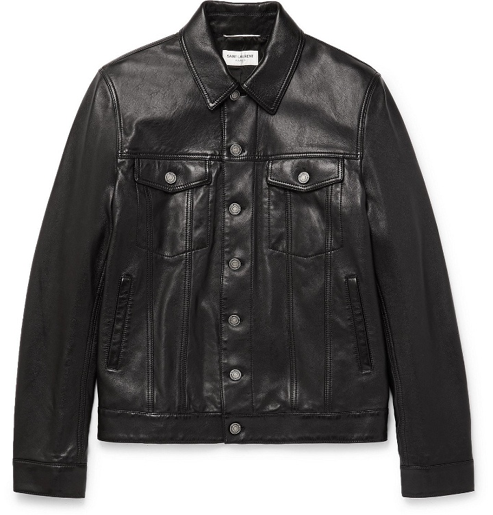 Photo: SAINT LAURENT - Segovia Leather Jacket - Black