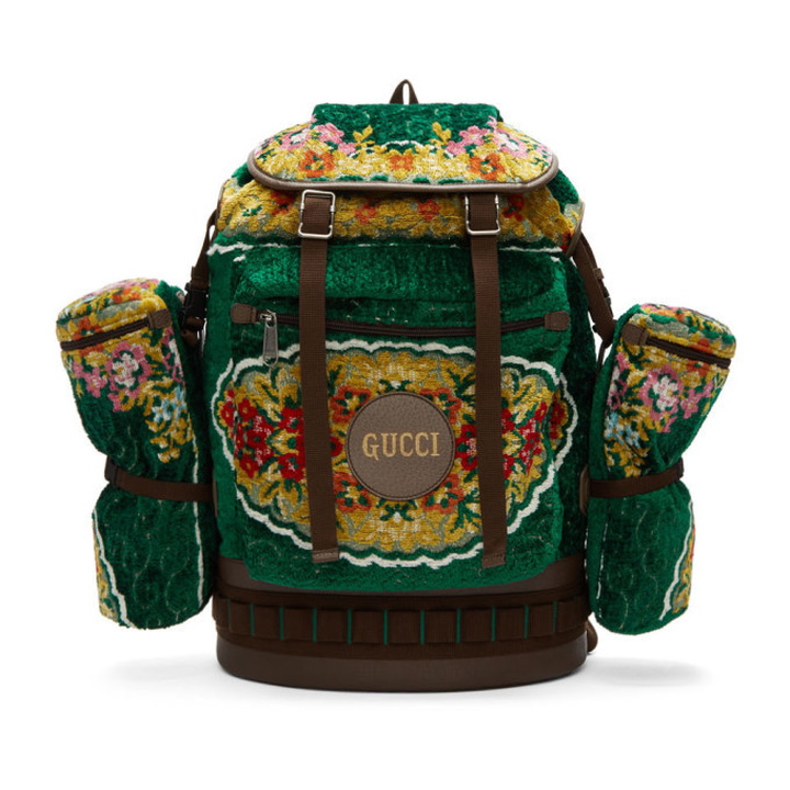 Photo: Gucci Green Oversized Tapestry Backpack
