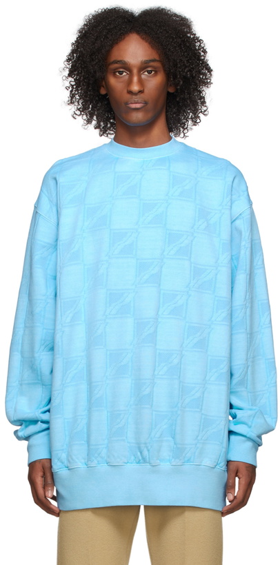 Photo: We11done Blue Oversized Zurry Sweatshirt