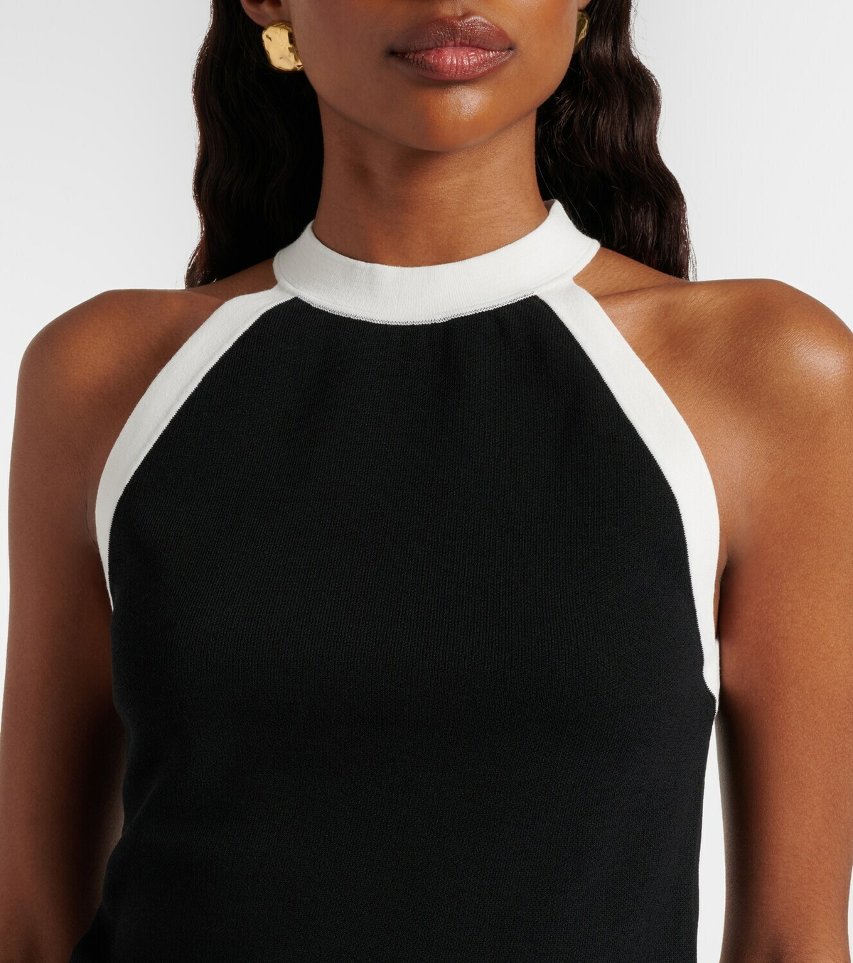 Nina Ricci Ribbed-knit halterneck top