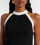 Nina Ricci Ribbed-knit halterneck top
