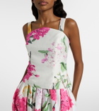 Leo Lin Isadora printed linem-blend top