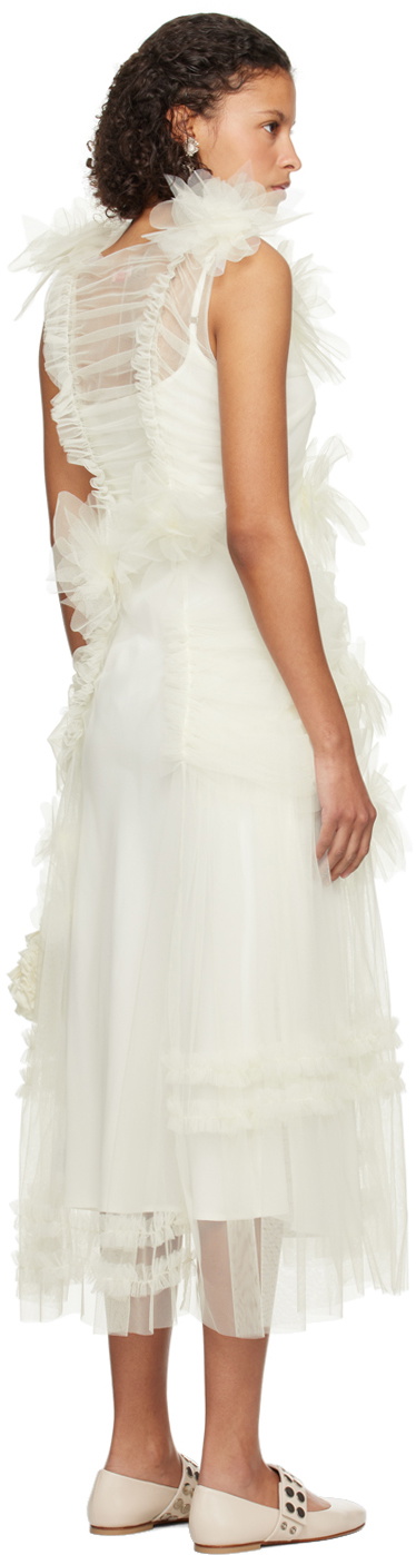 Molly Goddard SSENSE Exclusive Off-White Jaya Midi Dress