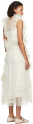 Molly Goddard SSENSE Exclusive Off-White Jaya Midi Dress