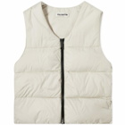 Cole Buxton Insulated Down Vest in Off White