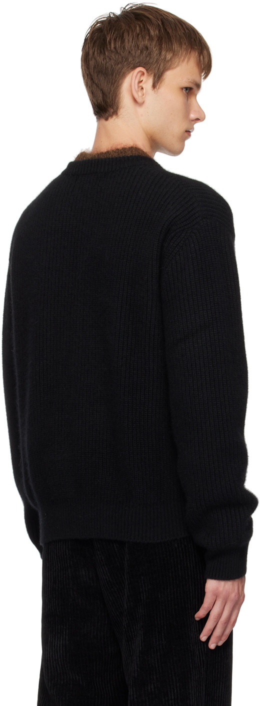 Solid Homme Black Zip-Up Sweater