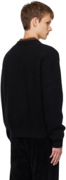 Solid Homme Black Zip-Up Sweater