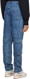 Isabel Marant Blue Jerwan Denim Cargo Pants