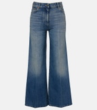 Valentino VGold wide-leg faded jeans