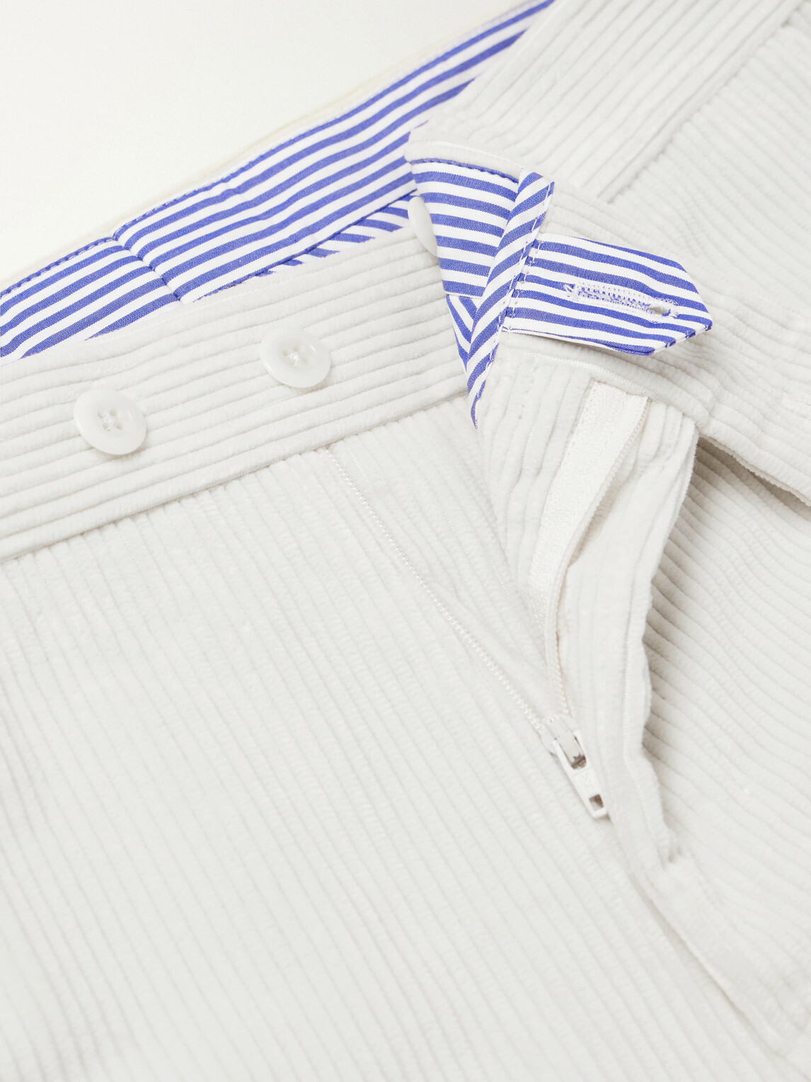 Rubinacci - Modaluca Tapered Cotton-Corduroy Trousers - Neutrals