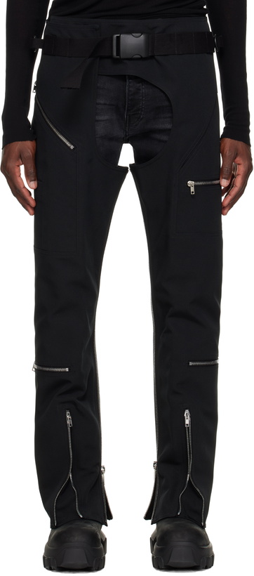 Photo: Rick Owens Black Hollywood Headon Chaps Trousers