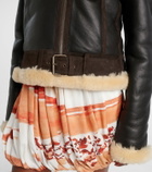 JW Anderson Shearling-trimmed leather jacket