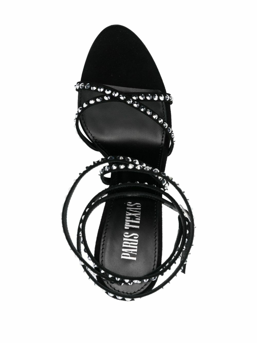 Holly Fiona embellished suede sandals in black - Paris Texas