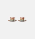 Missoni - Zig Zag Jarris set of 2 espresso cups and saucers