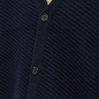 Wooyoungmi Men's Textured Cardigan in Navy