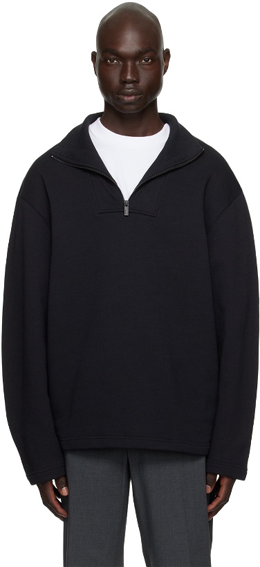 Photo: Calvin Klein Black Half-Zip Sweater