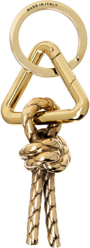 Photo: Bottega Veneta Gold Metal Knot Keychain
