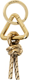 Bottega Veneta Gold Metal Knot Keychain
