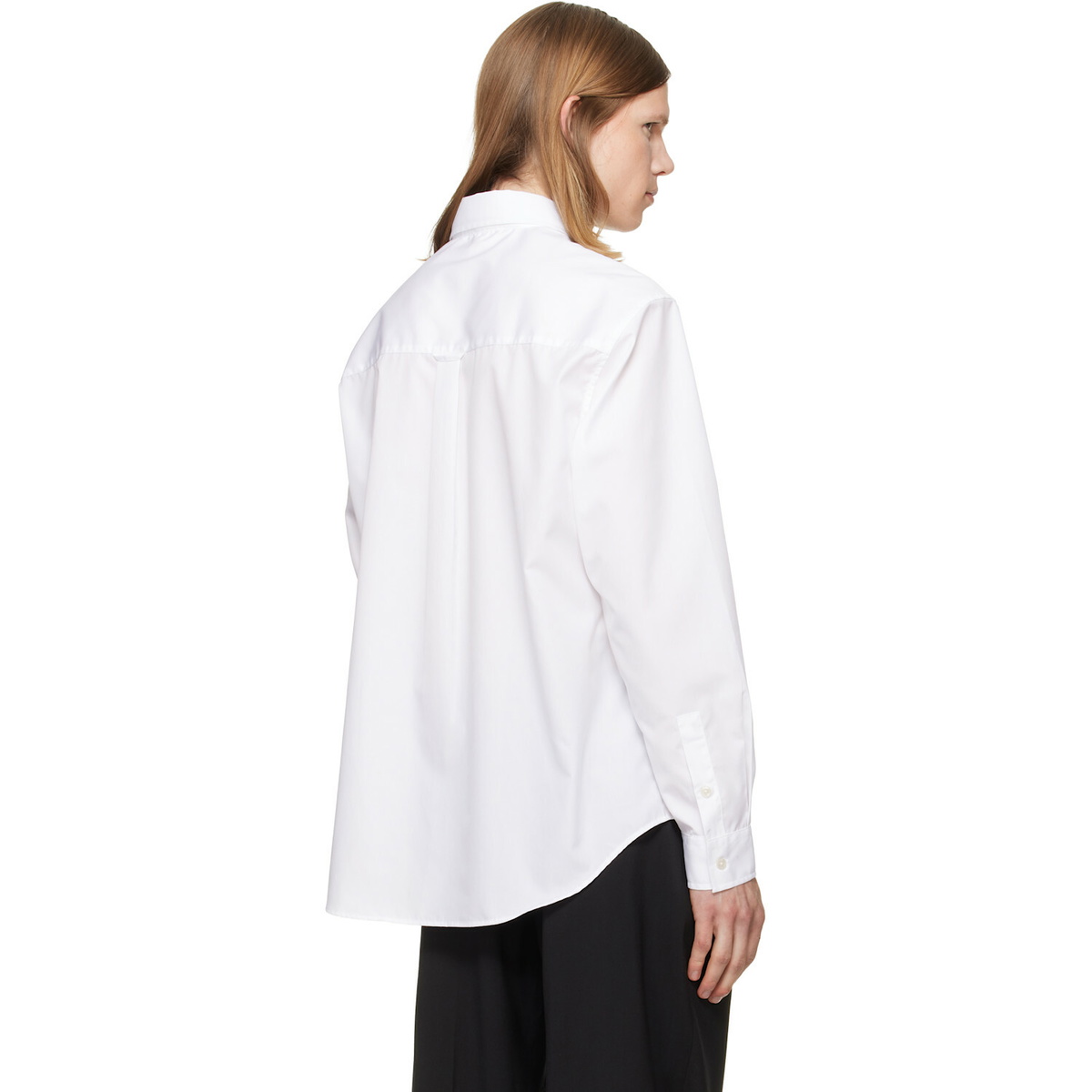 Palm Angels White Neck Logo Shirt