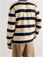 EDWIN - Printed Striped Cotton-Jersey T-Shirt - Black
