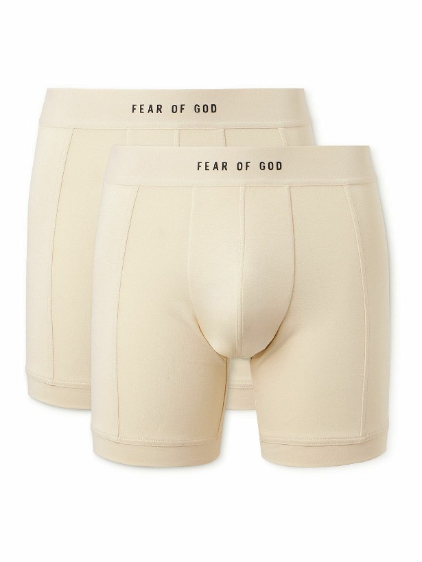 Photo: Fear of God - Two-Pack Stretch-Cotton Jersey Boxer Briefs - Neutrals