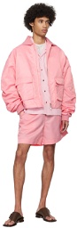 Birrot Pink Love Bomber Jacket