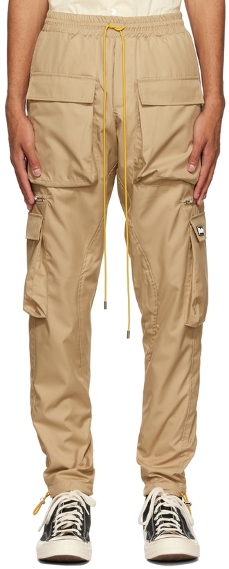 Photo: Rhude Tan Polyester Cargo Pants