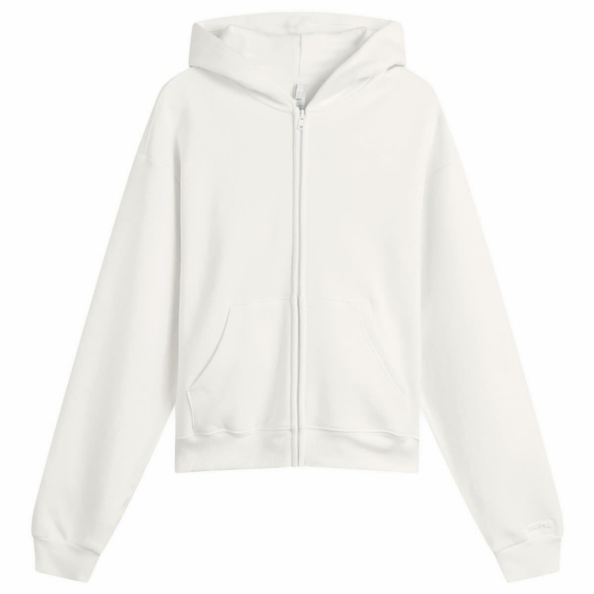 SKIMS Women's Cotton Fleece Classic Zip Up Hoodie in Marble
