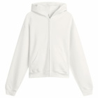 SKIMS Women's Cotton Fleece Classic Zip Up Hoodie in Marble