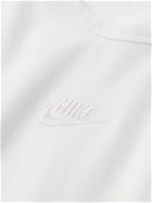 Nike - Premium Essentials Logo-Embroidered Cotton-Jersey Tank Top - White