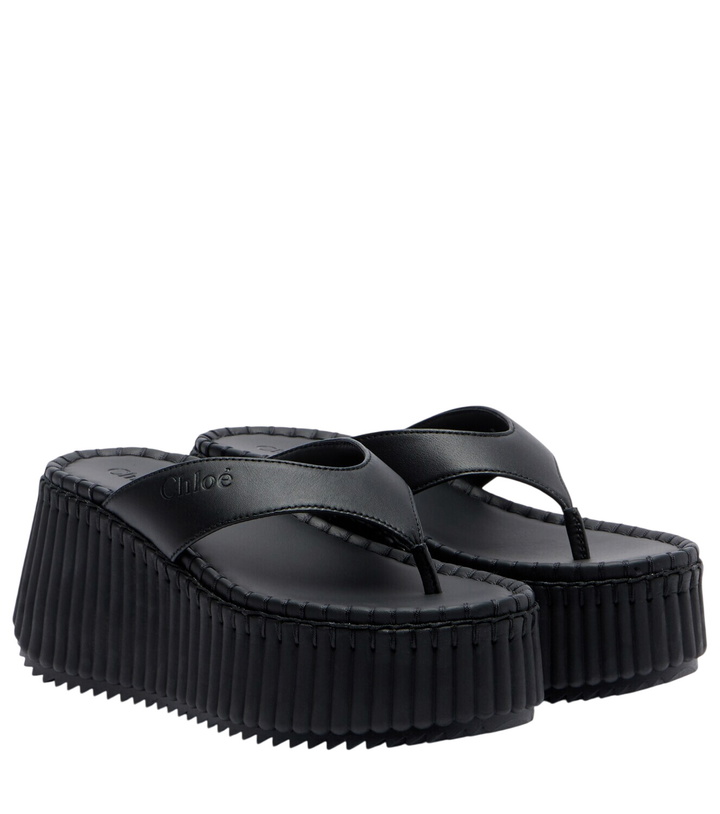 Photo: Chloé Nama leather platform thong sandals