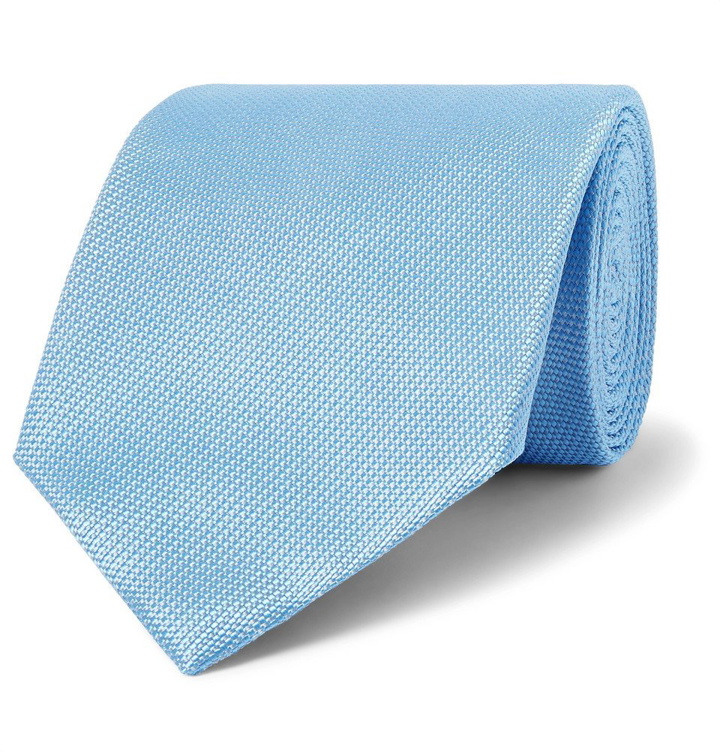 Photo: TOM FORD - 8cm Woven Tie - Light blue