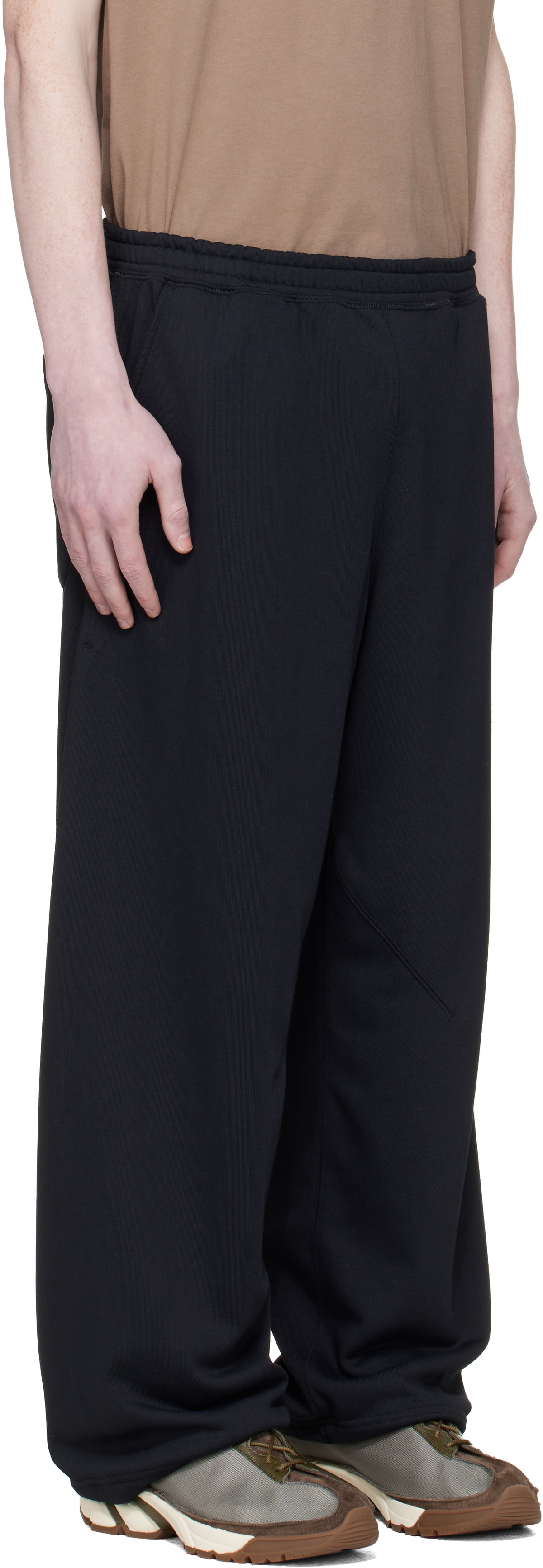 nanamica Black Polyester Pile Sweatpants