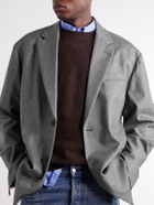 ssstein - Oversized Wool-Blend Flannel Blazer - Gray