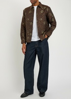 Les Deux Kaleb Floral-jacquard Woven Overshirt Grey