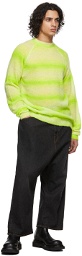 AGR Green Mohair & Alpaca Lightweight Crewneck Sweater