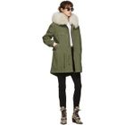 Mr and Mrs Italy Green Midi Canvas Parka