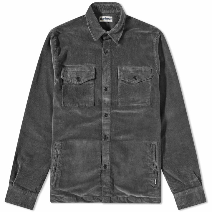 Photo: Barbour Men's Cord Overshirt in Charcoal