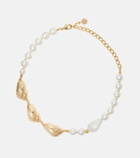 Self-Portrait Faux pearl-embellished necklace