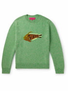 The Elder Statesman - Sealife Jacquard-Knit Cashmere-Blend Sweater - Green