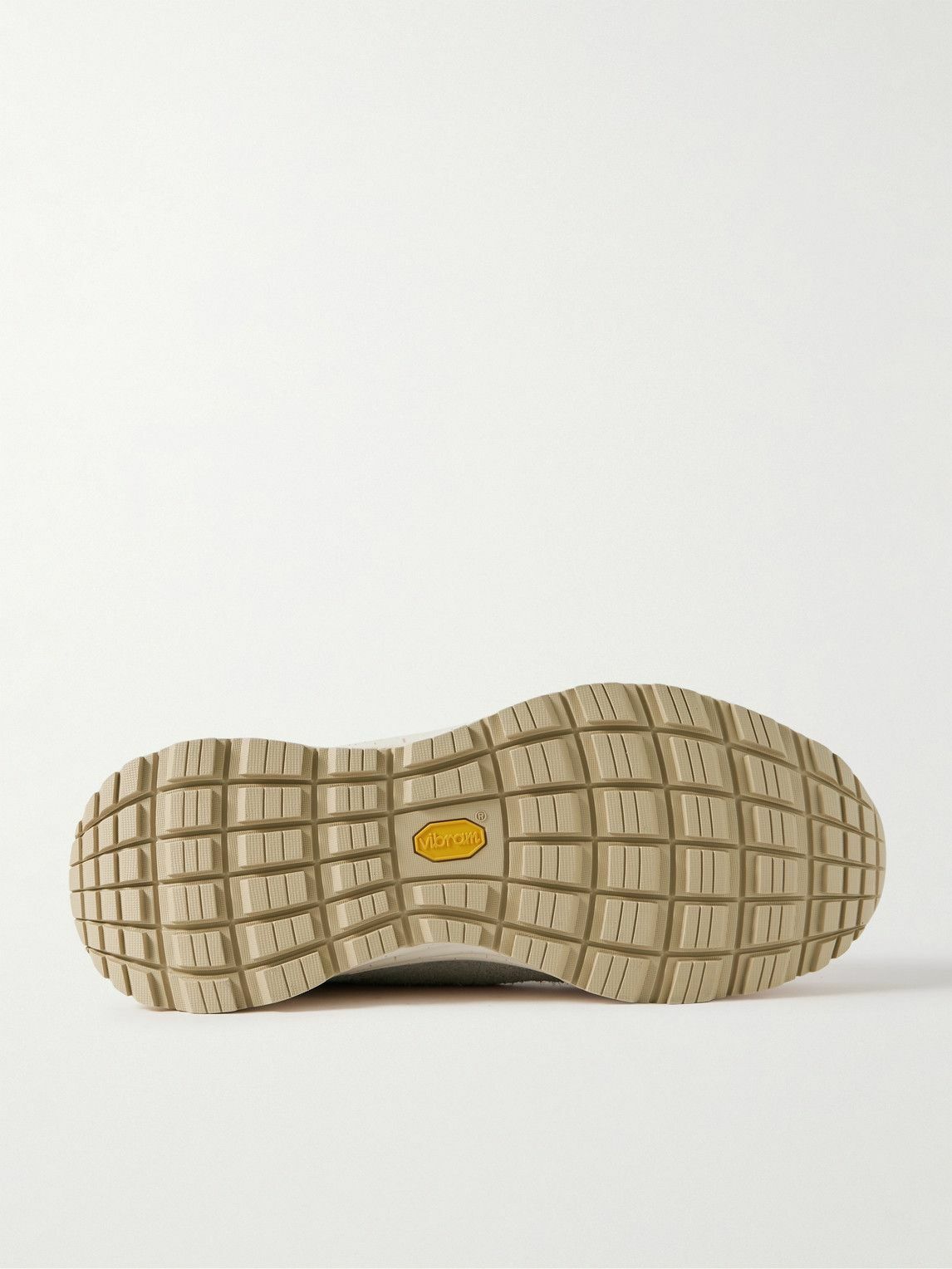 Moncler - Lite Runner Suede-Trimmed Perforated Leather