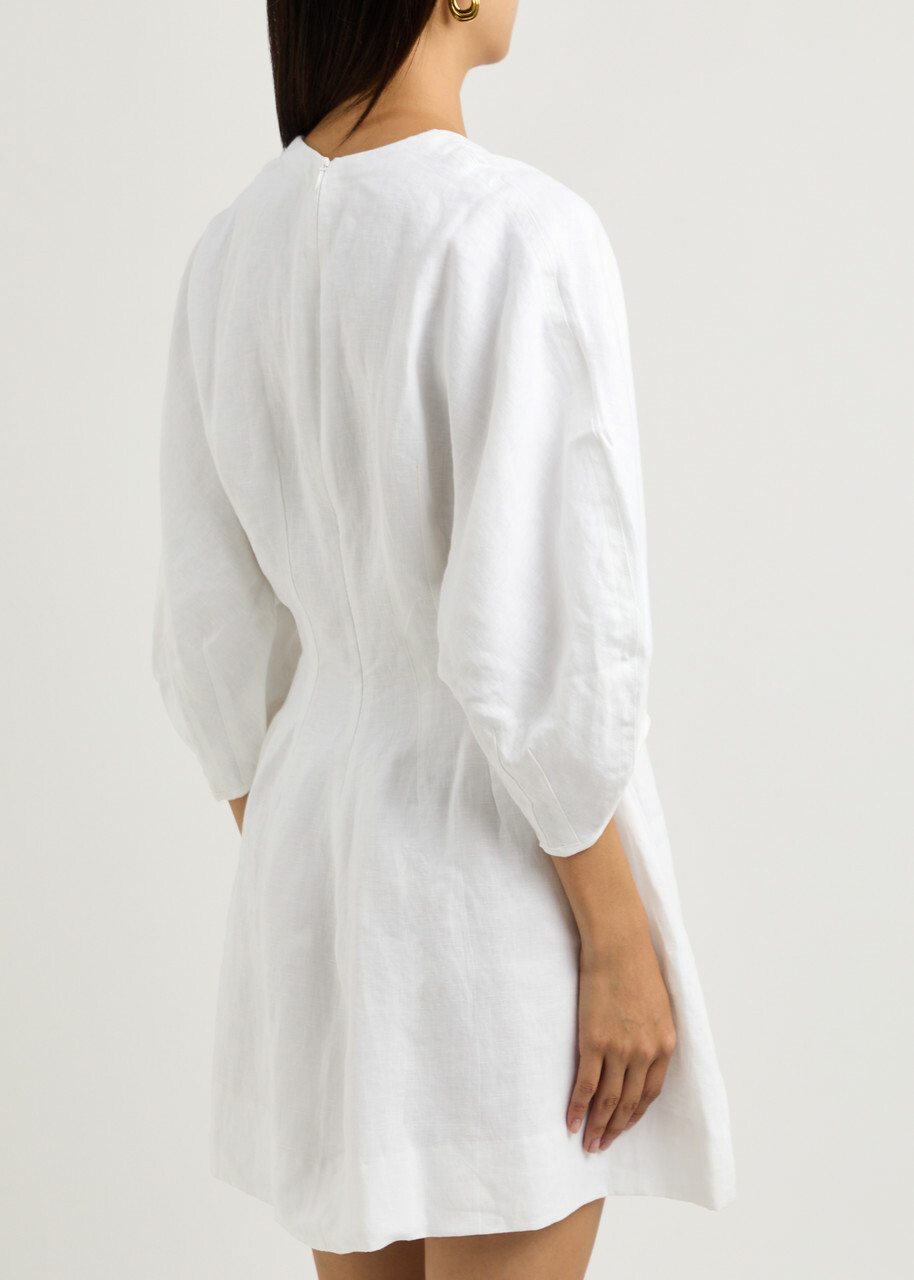 Faithfull The Brand Soleil Linen Mini Dress White Faithfull The Brand