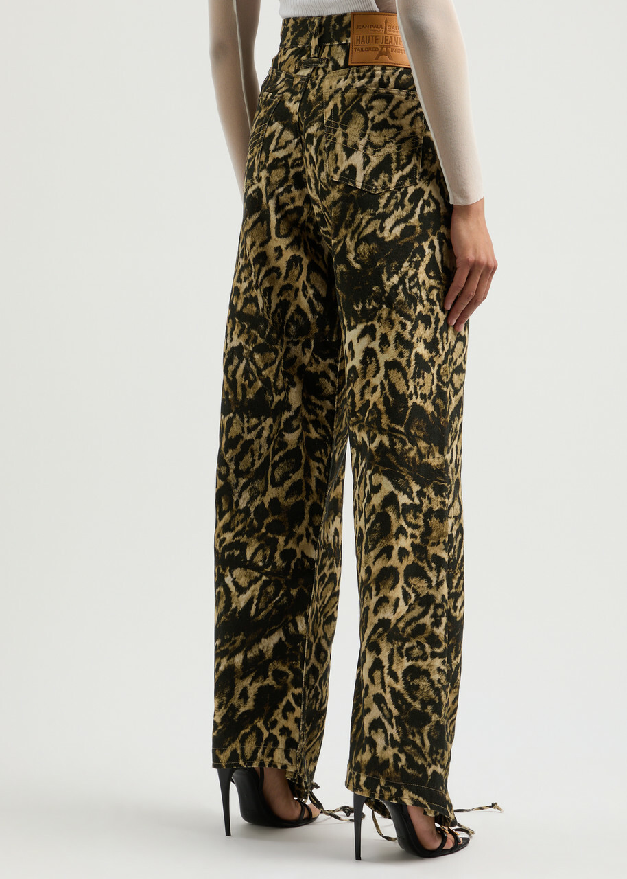 Jean Paul Gaultier Leopard-print Straight-leg Jeans Jean Paul Gaultier