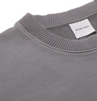 Resort Corps - Embroidered Printed Loopback Cotton-Jersey Sweatshirt - Gray