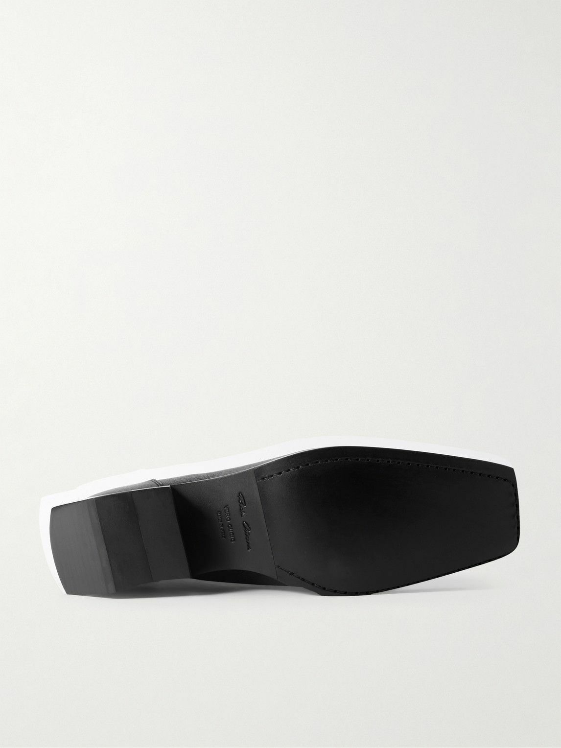 Rick Owens - Waxed-Leather Chelsea Boots - Black