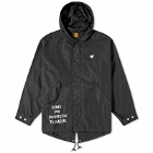 Human Made Men's Hooded Fishtail Parka Jacket in Black
